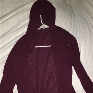 American Eagle Outfitters L-XL Maroon Cardigan